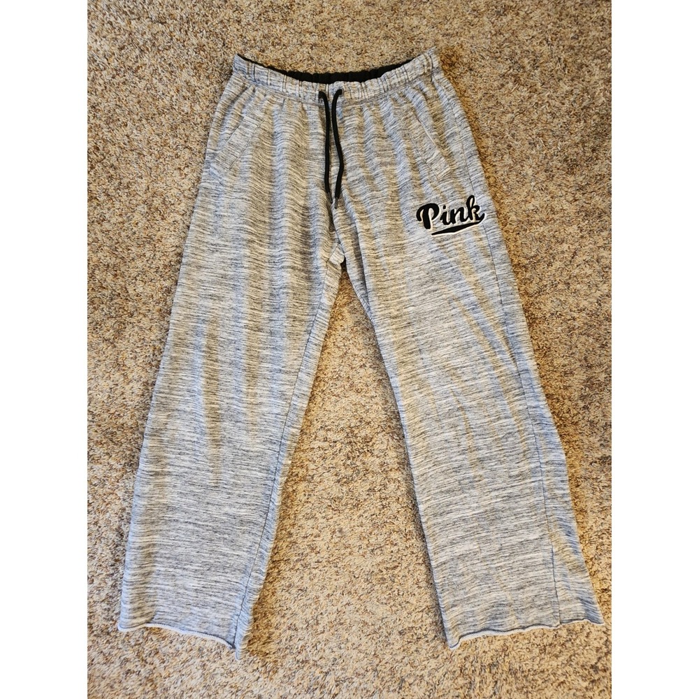 Victoria's Secret PINK Gray Marled Boucle Wide Leg Sweatpants XS